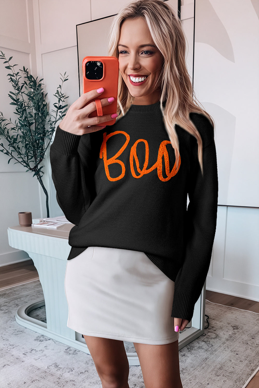 More boos, please! Drop Shoulder Sweater